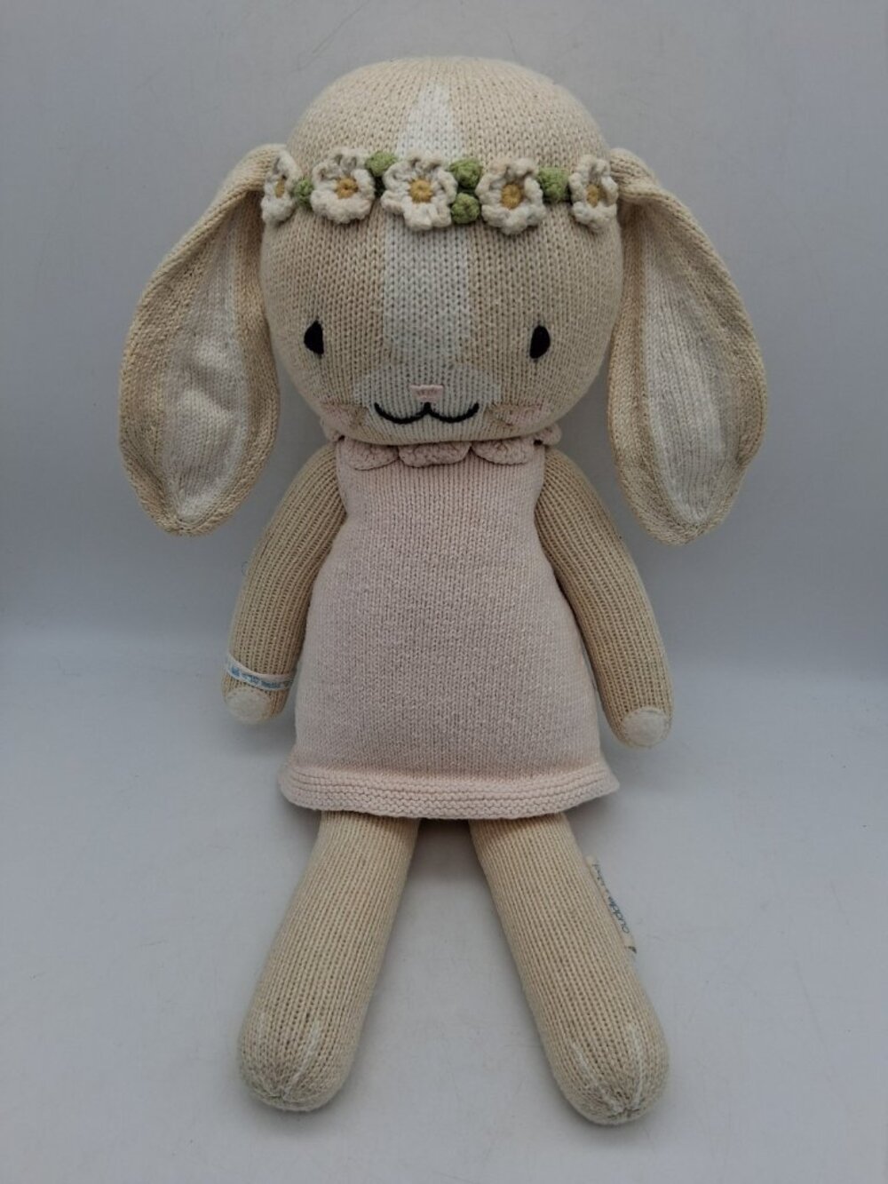 Cuddle + Kind Hannah the Bunny Plush Doll 19" Flower Headband Girl Peru